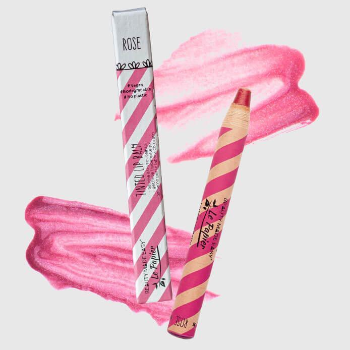 le-papier-tinted-lip-balm-rose-before